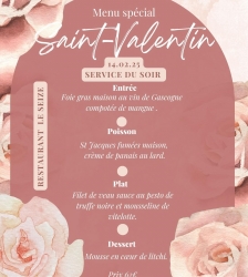 Dîner Saint-Valentin / Le Seize