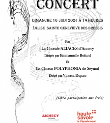 Concert : chorale Aliaces et choeur Polyphonia