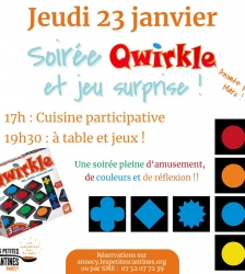 Soirée cuisine participative et jeux